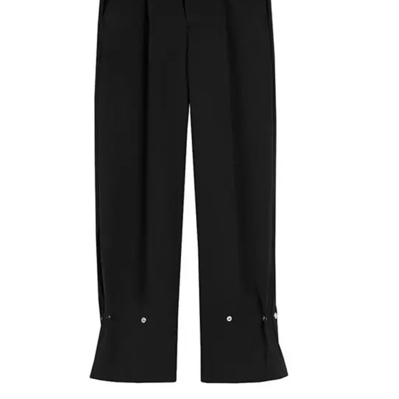 KOREAN STYLE DRESS PANTS/TROUSERS WITH METAL ANKLE CLOSURE - Picture 1 of 5